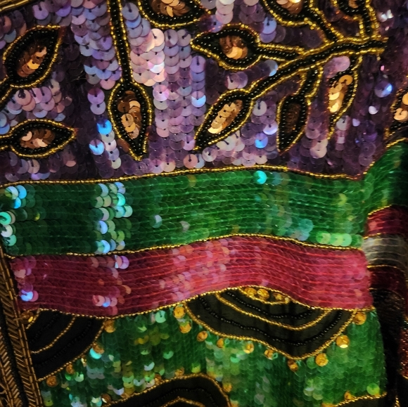 1980s beaded sequins jacket - Picture 6 of 6